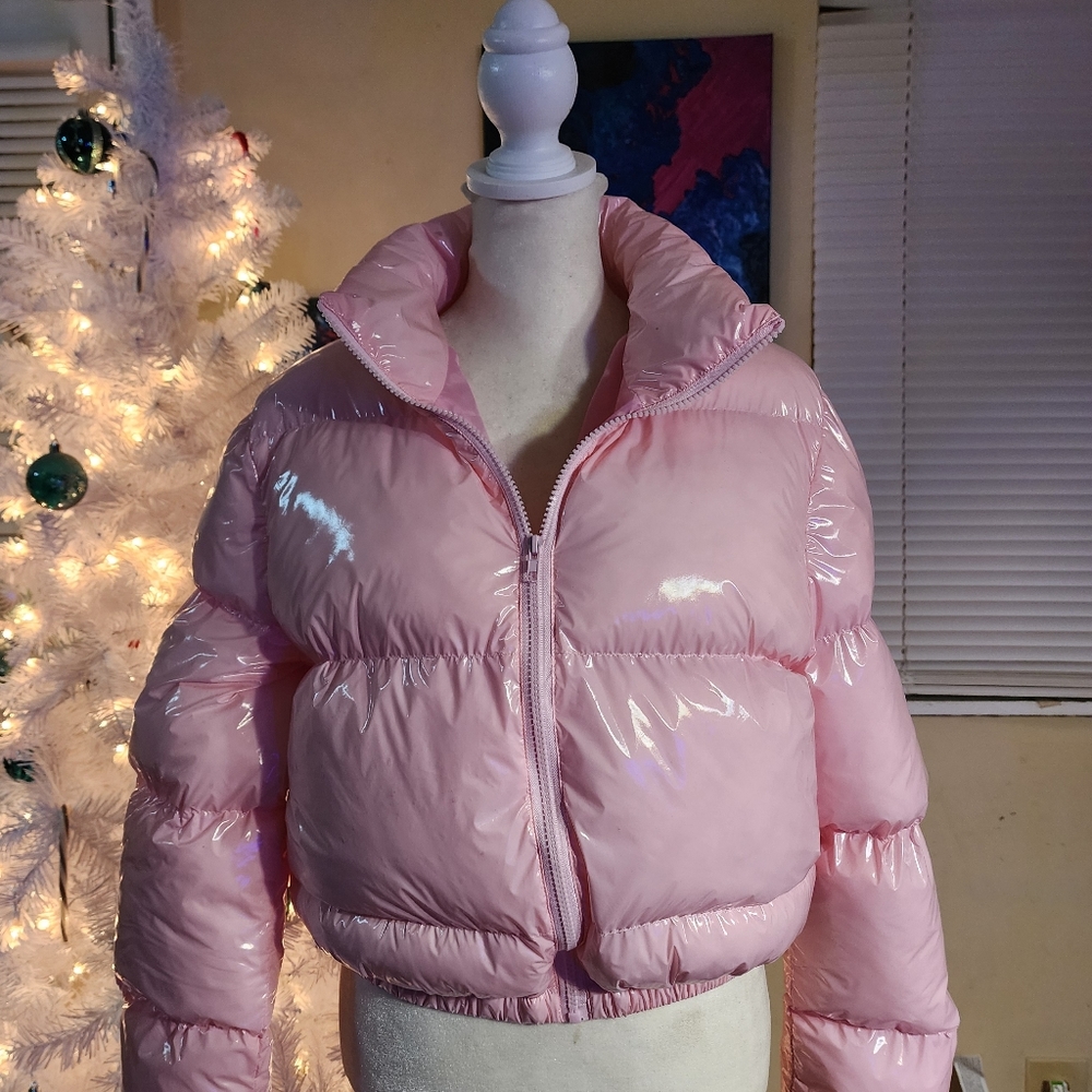 Pink puffer jacket - Picture 2 of 3